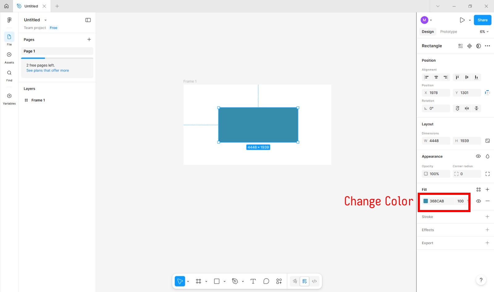 Fill color in Figma